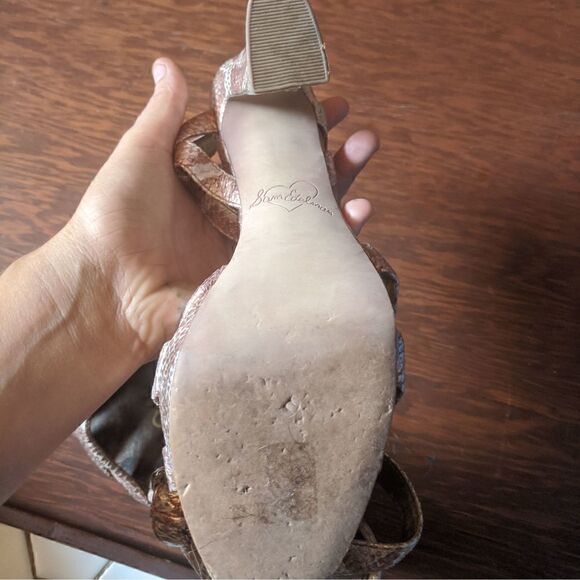 Sam Edelman Snake Skin Platform Heels - Picture 6 of 9